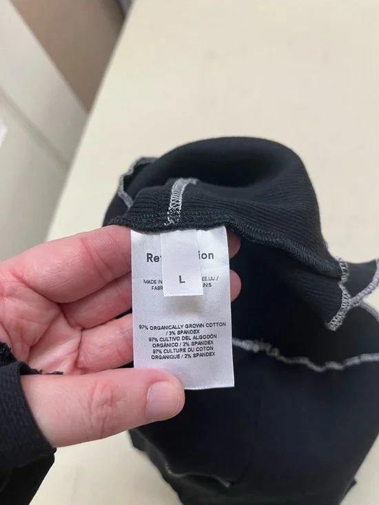 Reformation L black Bonnie tank top - Picture 6 of 12